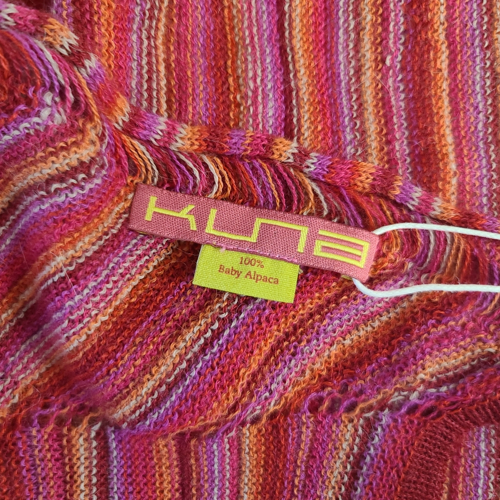 Kuna 100% Baby Alpaca Nia Chalina Punto Multicolor Scarf Nwt — image 3 of 7